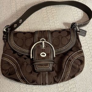 Coach chocolate brown baguette